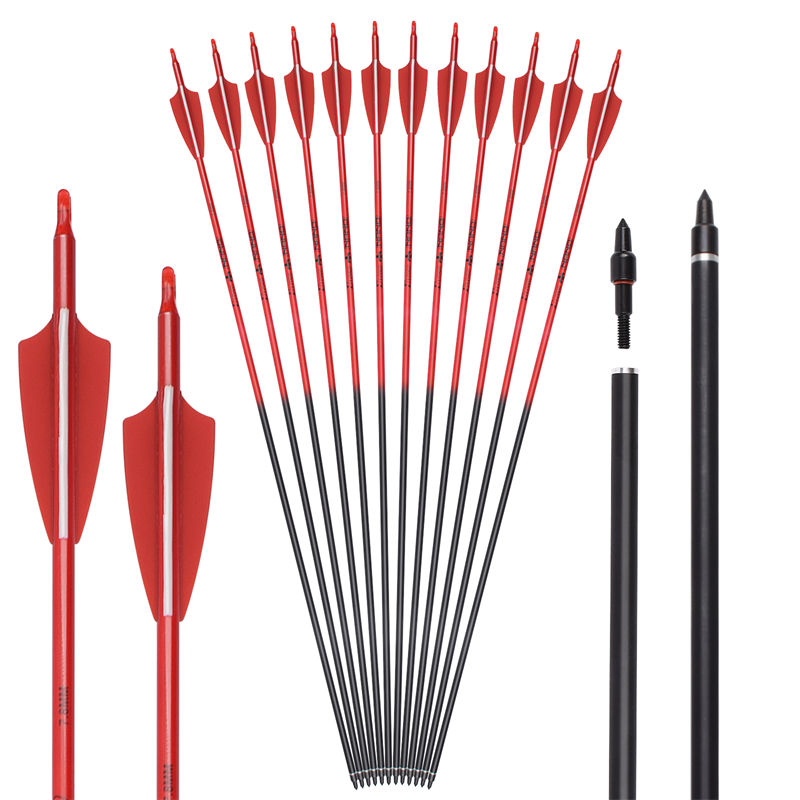 ELONGARROW 115500-32 30 นิ้ว OD7.8mm สารประกอบ recurve โบว์ยิงยิงธนูลูกศรม้วนกล้วยไม้