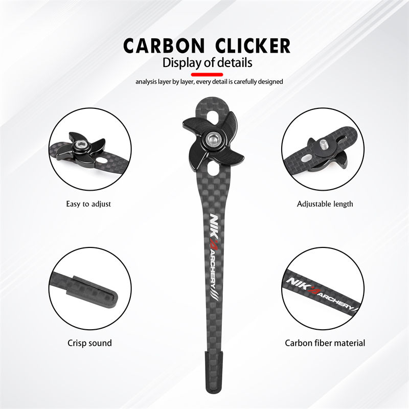 26CK03 clicker สีดำสีดำ recurve clicker